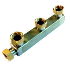 Pumpenausgangsrohr für 3 Ventile 3/4" ÜM / Pump outlet pipe for 3 valves 3/4"